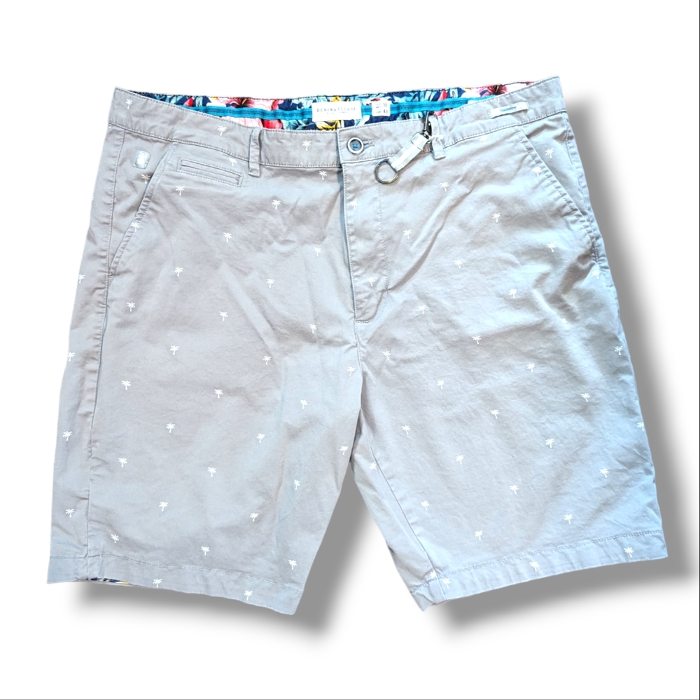 Grey palm tree shorts
